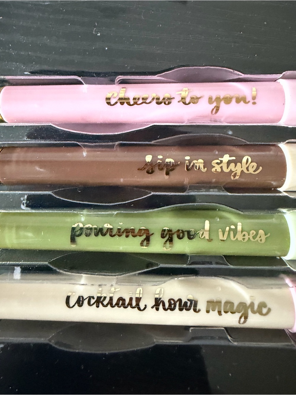 Sips & Scribbles  4-Piece Pen Set - Picture 2 of 3